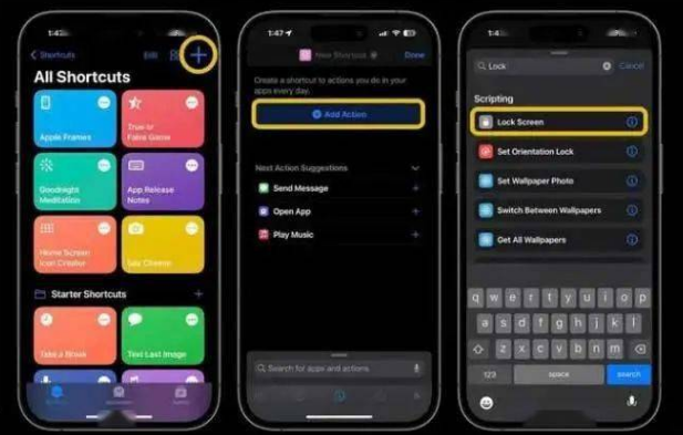 凌源苹果14锁屏维修店分享iPhone14升级iOS16.4后如何创建锁屏快捷方式 